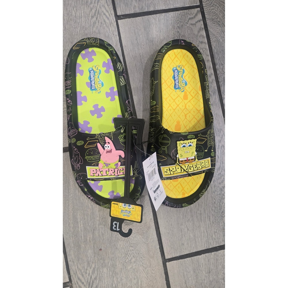Ground Up SpongeBob SquarePants Patrick Star Comfort Slides Mens 13 New